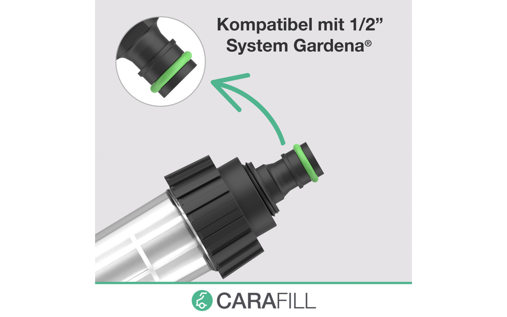 Detalj av Påfyllingsfilter Turn for bobil, campingvogn og båt - Carafill