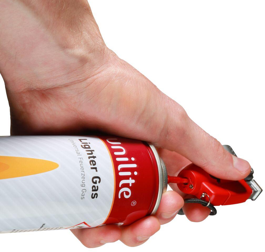 Påfyllingsgass for lighter 300 ml med 4 dyser bakside