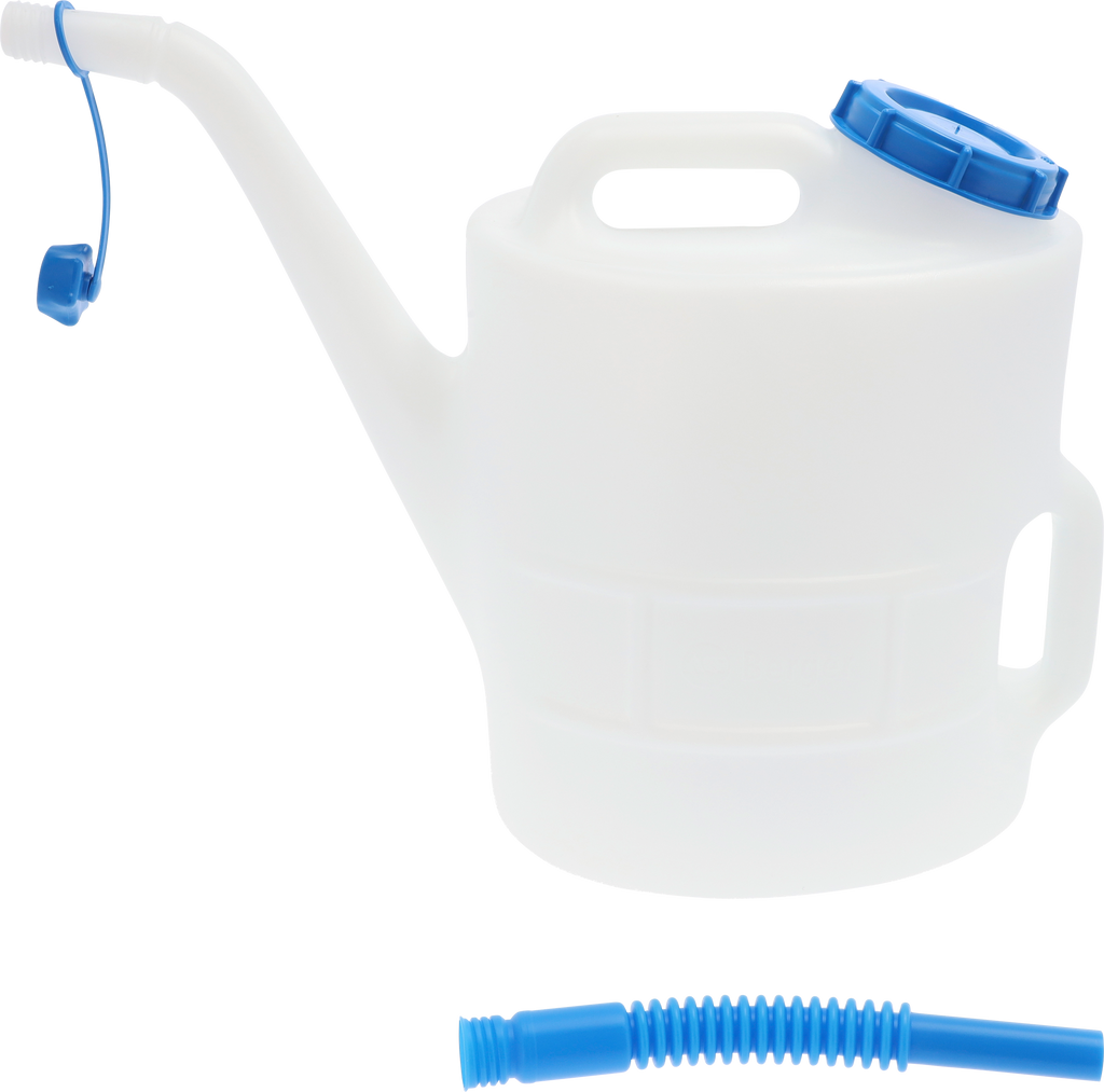 Påfyllingskanne med fleksibelt tappeutløp 13 l polyetylen forfra