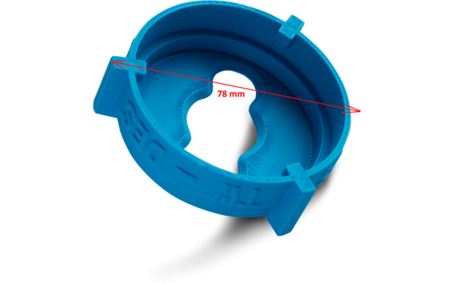 Bakside av Påfyllingslokk for vanntanker 78 mm med slangetilkobling 13–20 mm - TW-DES