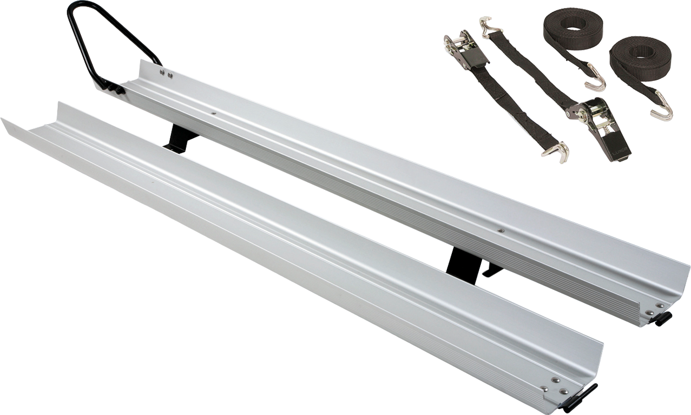 Påkjøringsrampe for motorsykkel aluminium 180 cm 12,2 kg Fiamma forfra