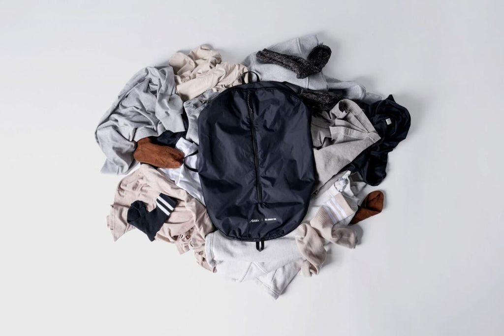 Pakkepose for skittentøy 30L 125g 50D nylon svart - Matador pakket sammen i pose