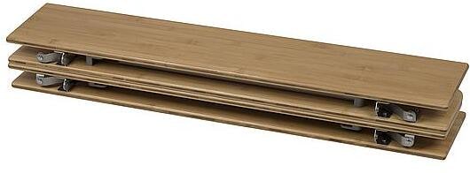 Campingbord Suffolk sammenleggbart bambus 80x60 cm pakket i bæreveske