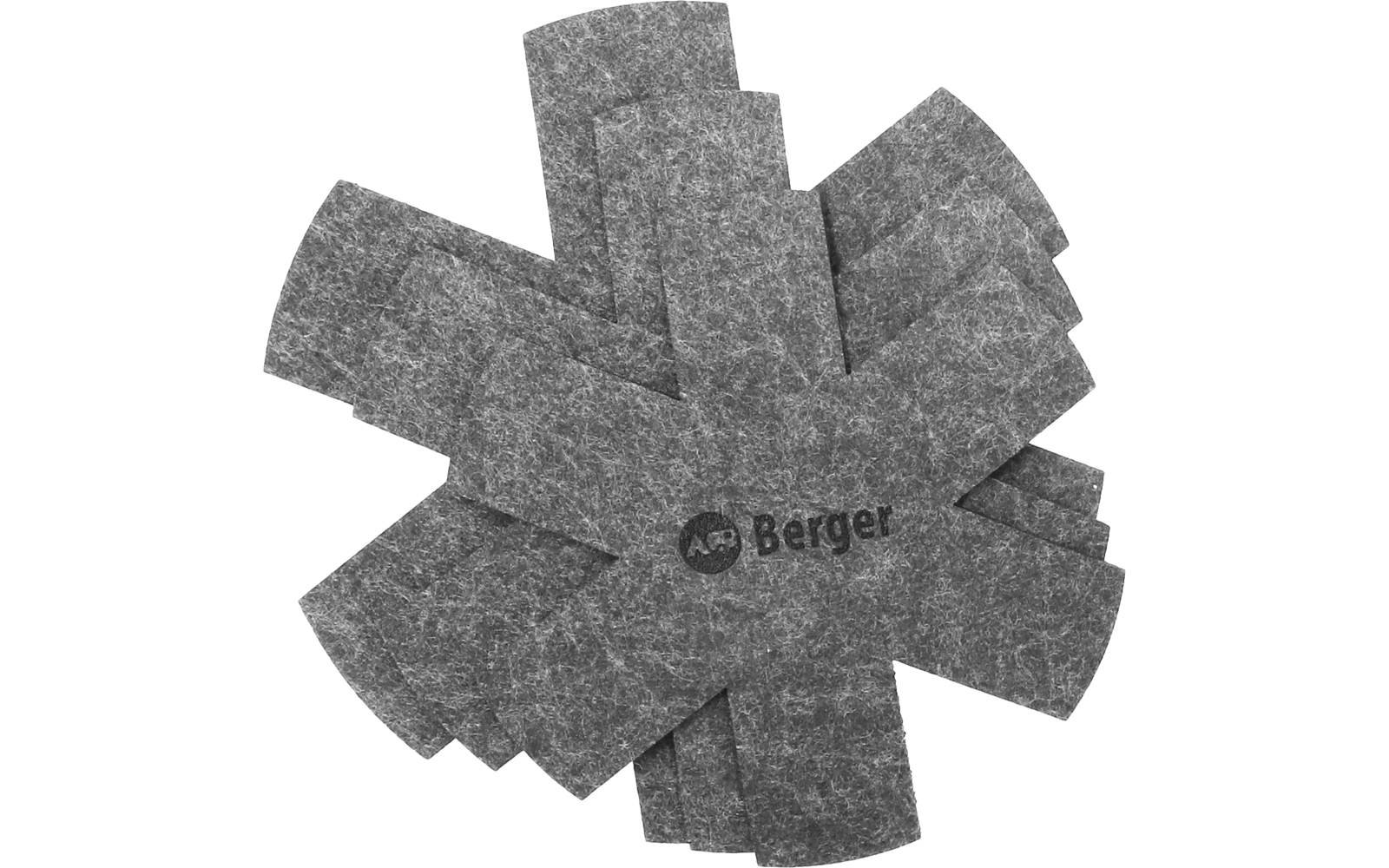 Bakside av pannebeskyttelse i filt 3-delers sett 16/18/20 cm