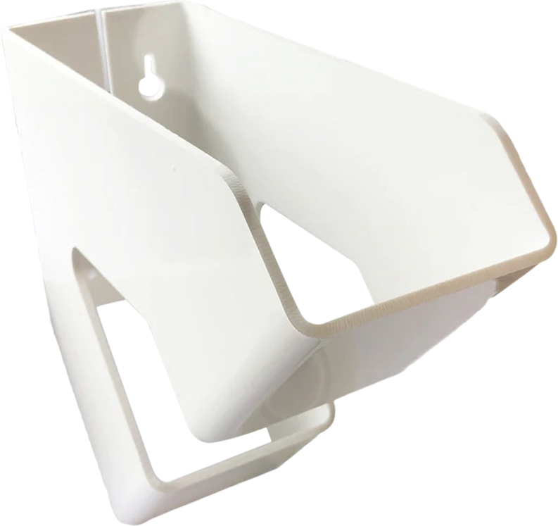 Papirbeutelholder i plast for 50 beutel 21x7x17,5 cm - Cinderella forfra