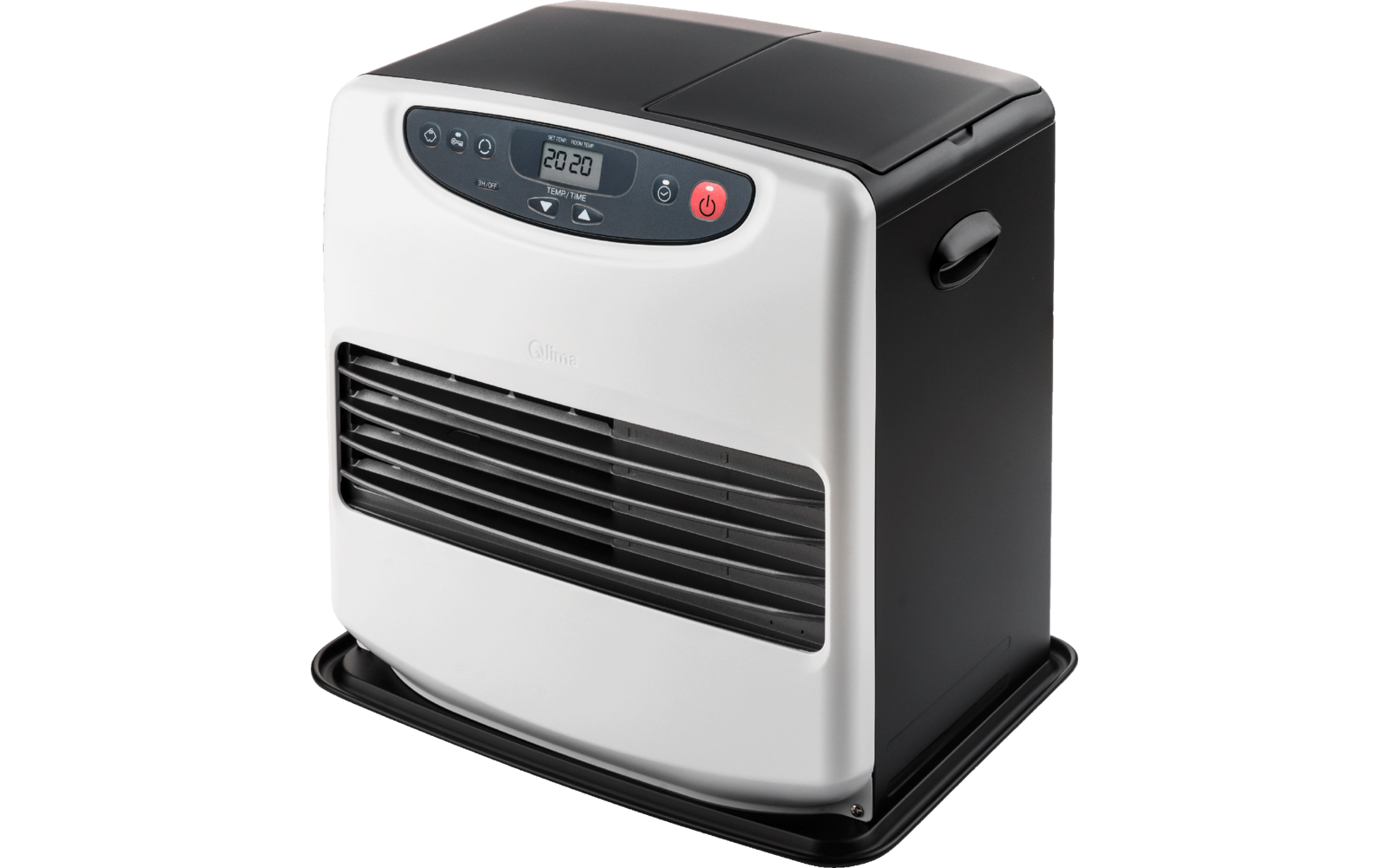 Baksiden av Parafinvarmer SRE 9046 TC 4,65 kW matt hvit