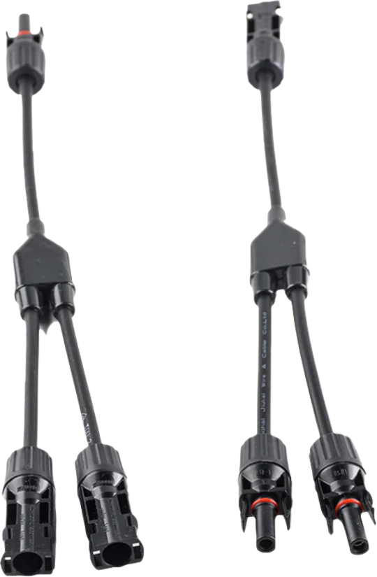 Parallellkobling for 2 solcellepaneler IP67 4-6mm² - Fothermo forfra