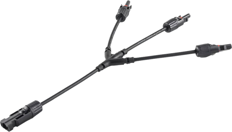 Parallellkobling for 3 solcellepaneler IP67 4-6mm² - Fothermo forfra