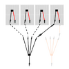 Parallellkontakt for 4 solcellepaneler med 2x 2 m kabel bakside
