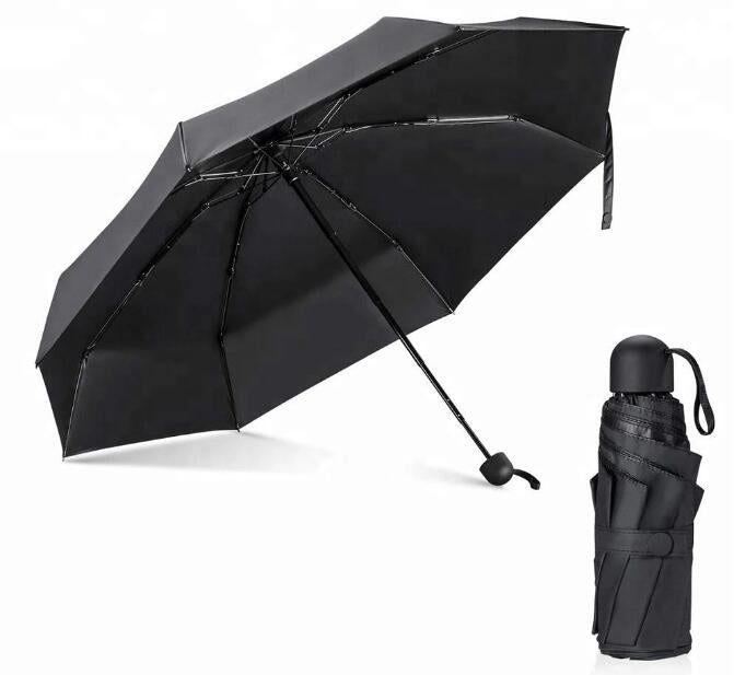 Paraply Nano Ø95cm kompakt 300g svart forfra