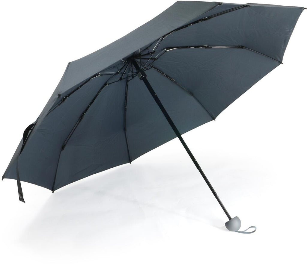 Paraply Nano Sustain resirkulert polyester Ø95cm grå forfra
