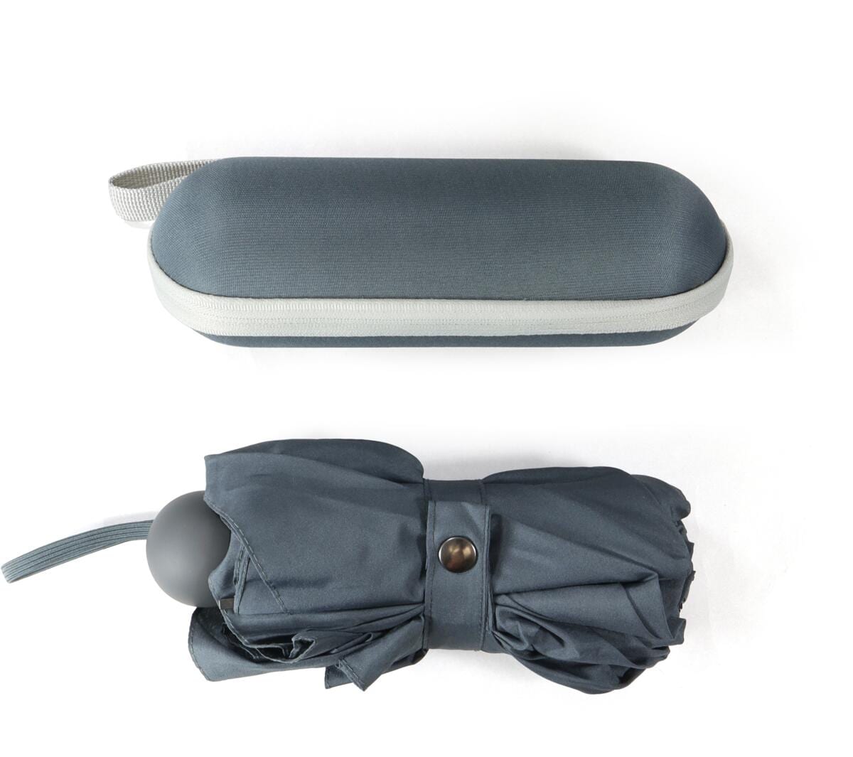 Paraply Nano Sustain resirkulert polyester Ø95cm grå i etui