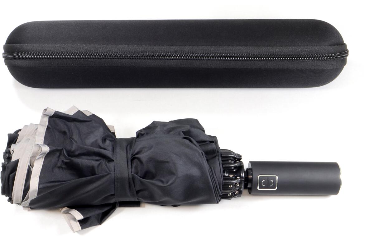 Paraply Reverse innfelling Ø97cm refleks svart med etui