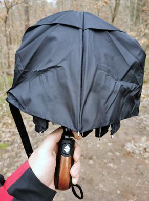 Paraply Wind-Trek vindtett fiberglasramme svart - Origin Outdoors bakside