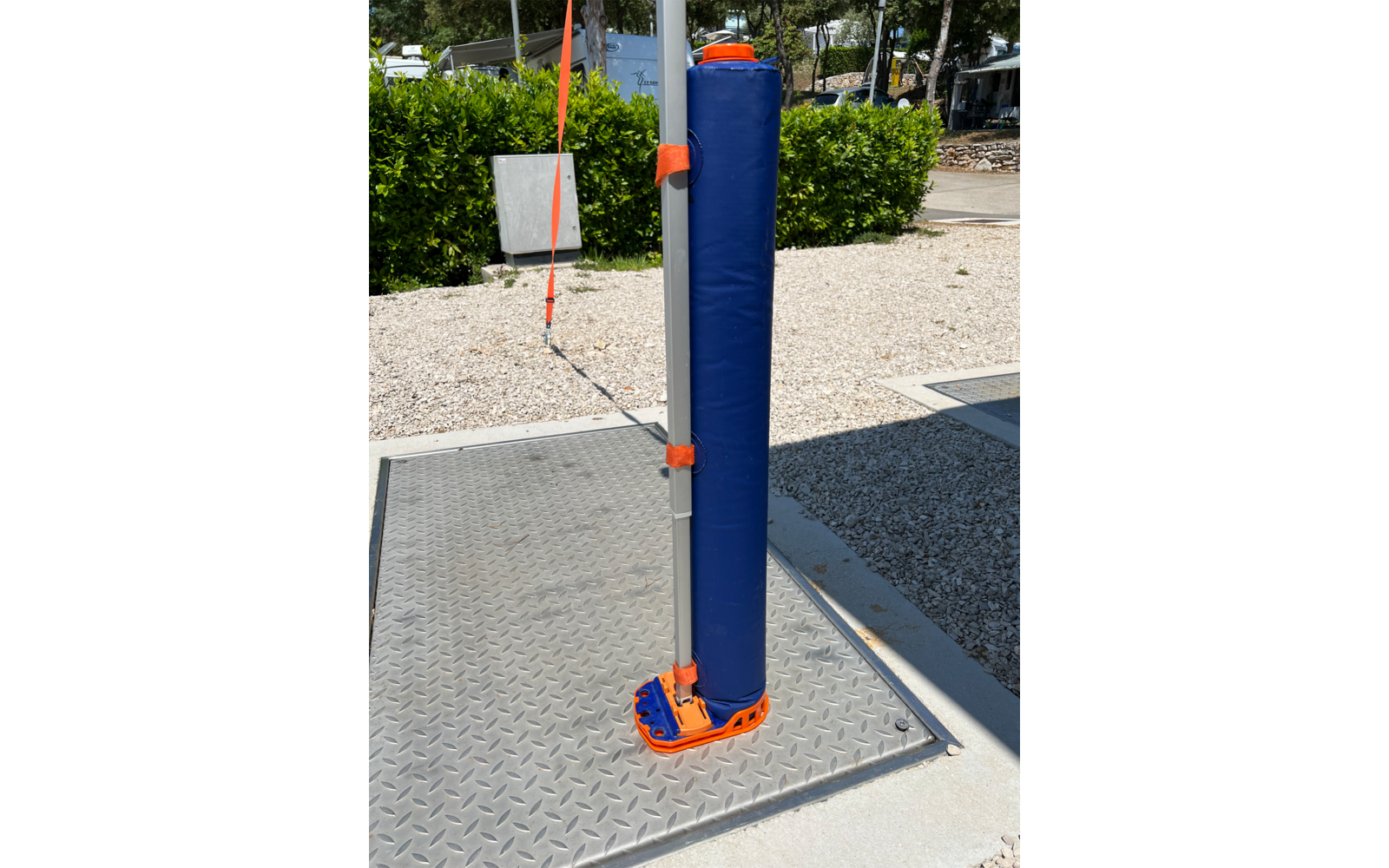 Peggy Tube markisefot-ballast vannfyllbar 10 l bakside