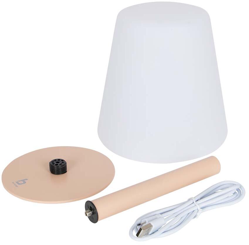 Piana oppladbar LED-bordlampe rosa detalj