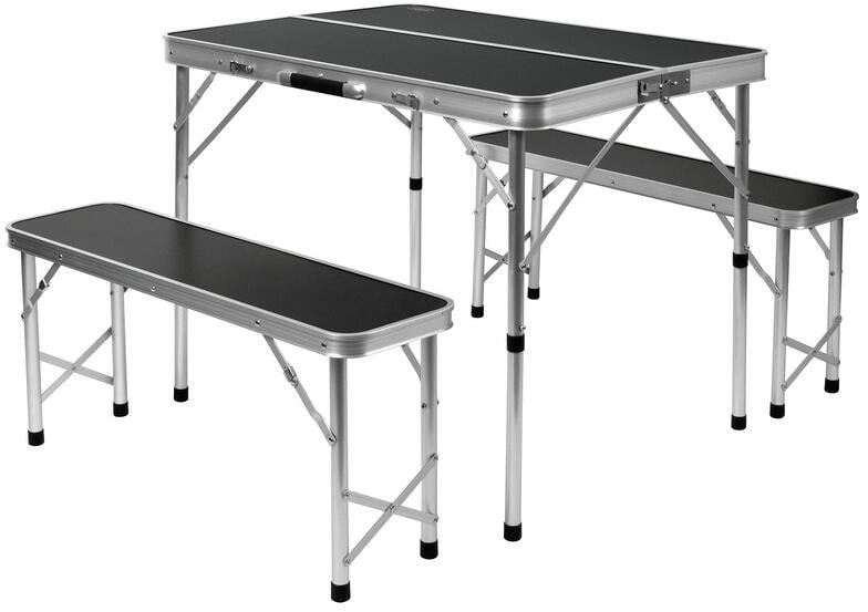 Piknik sittgruppe med bord og 2 benker 90x67 cm - Camp4 forfra