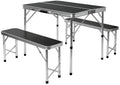 Piknik sittgruppe med bord og 2 benker 90x67 cm - Camp4 forfra