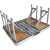 Piknikbord bambus sammenleggbart 136 x 85 cm 4 pers. - Bo-Camp