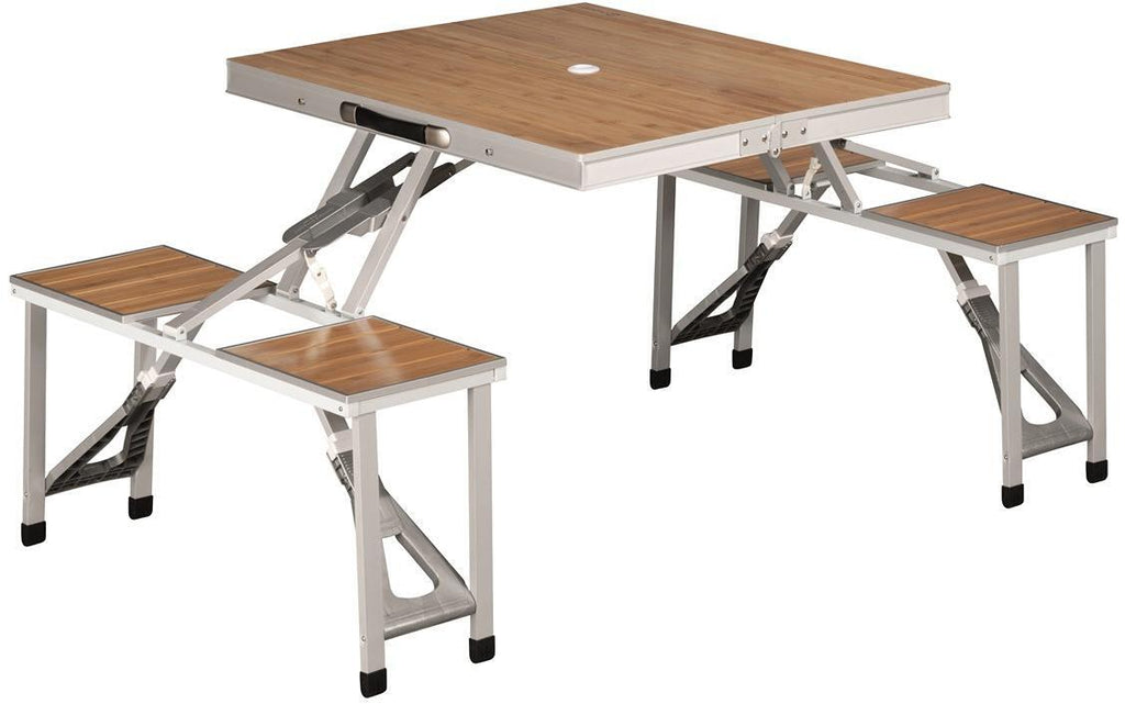 Piknikbord Dawson i bambus 85x136x67 cm forfra