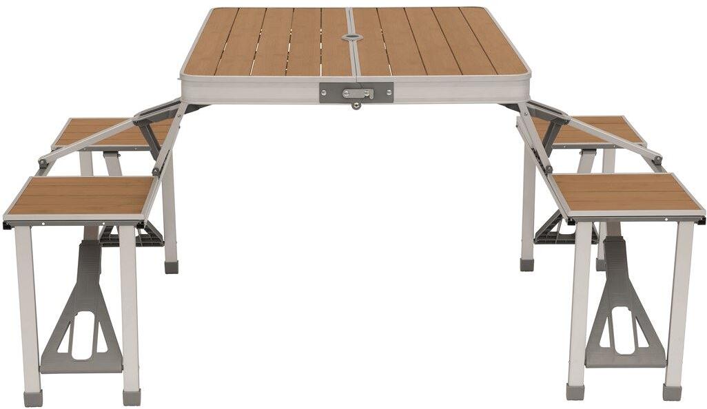 Piknikbord Dawson i bambus 85x136x67 cm detalj bambusplate