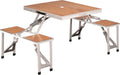 Piknikbord Dawson med benker 136 x 67 cm, bambus sett forfra
