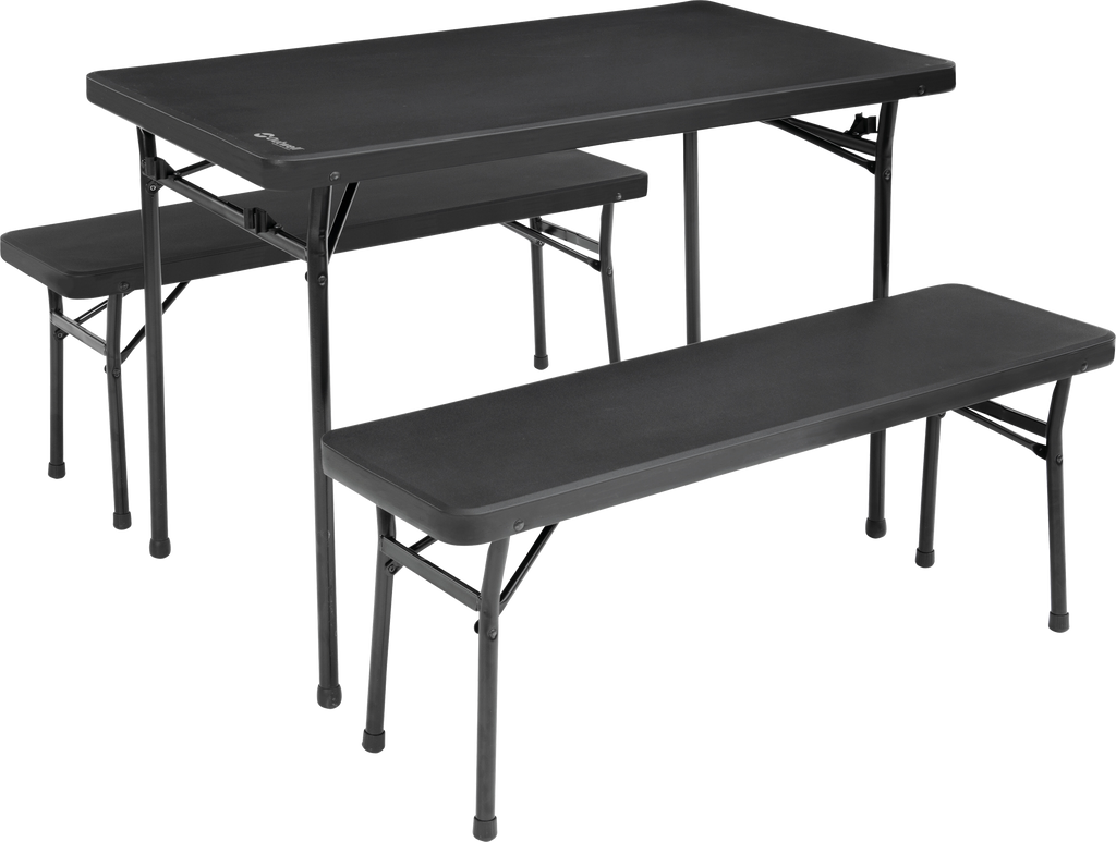 Piknikbord-sett 3-delt med benker 102 x 61 cm - Outwell forfra