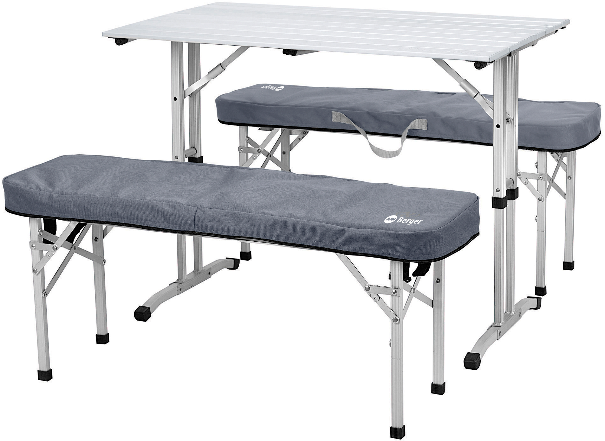 Piknikbord-sett Trevi 90 x 52,5 cm med 2 benker forfra