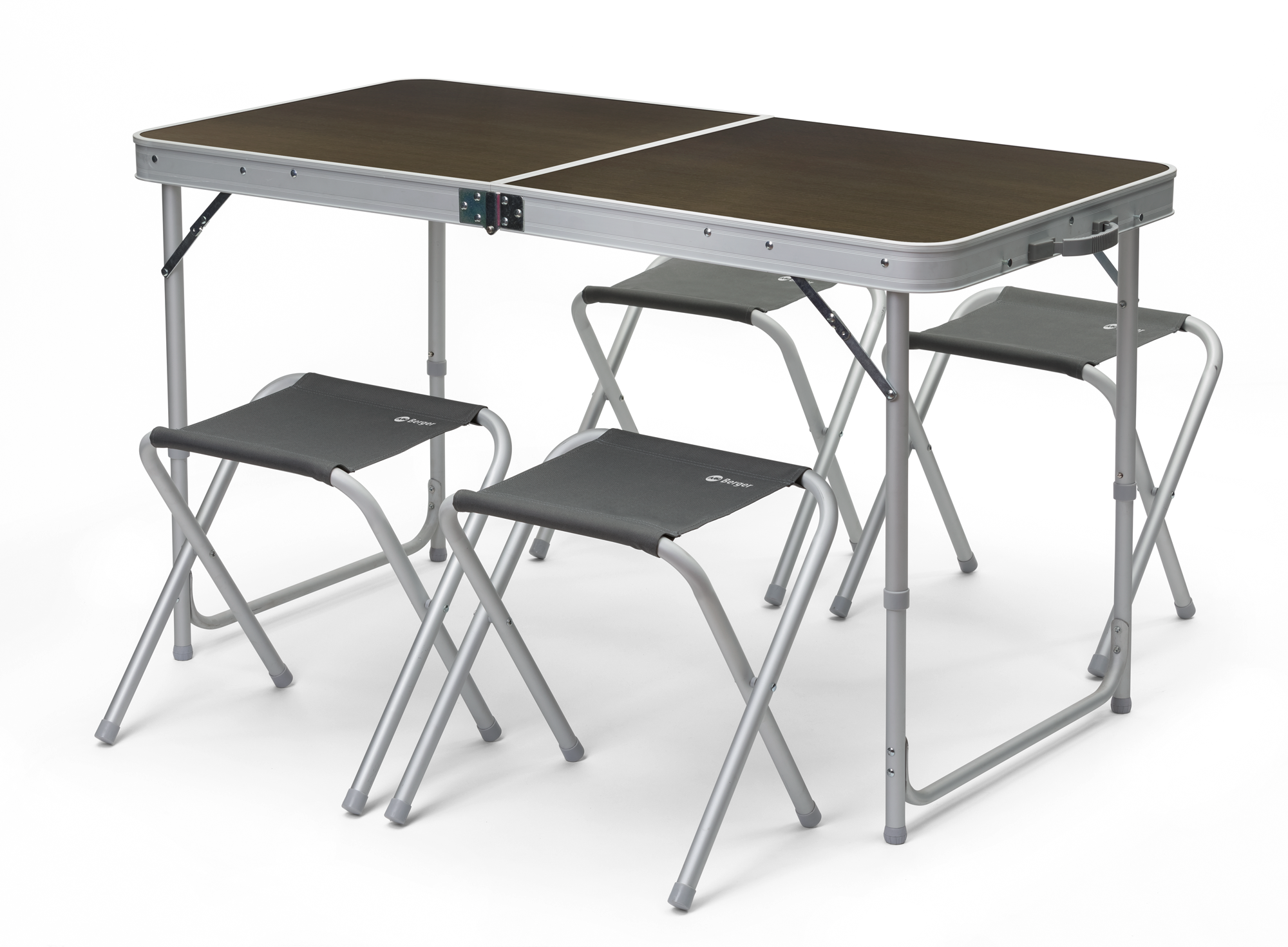Piknikbord Solo med 4 krakker 120 x 60 cm forfra