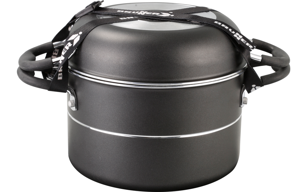 Pirate grytesett 7 deler aluminium med avtakbart håndtak - Brunner håndtak nærbilde