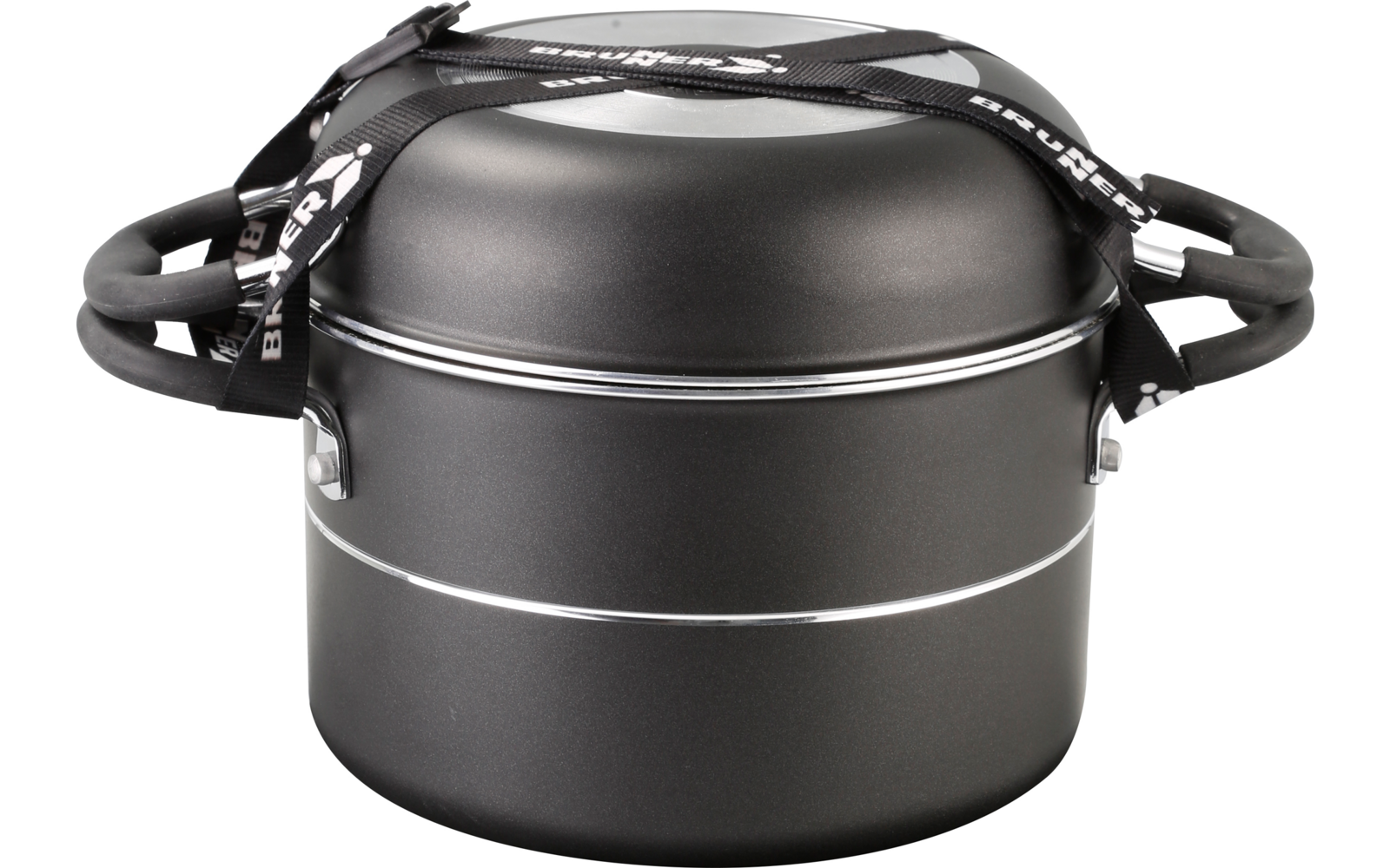 Pirate grytesett 7 deler aluminium med avtakbart håndtak - Brunner håndtak nærbilde