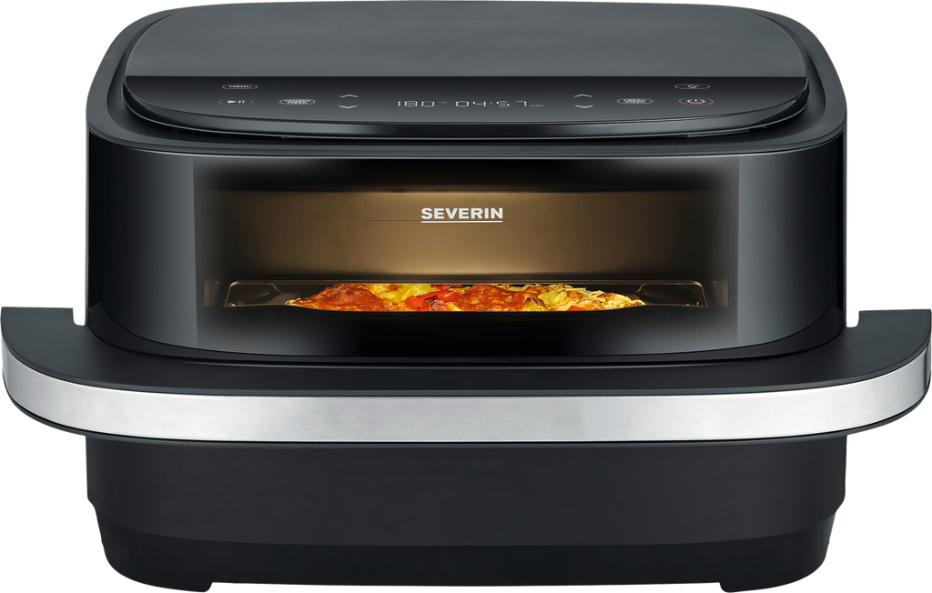 Pizza-varmluftfrityrkoker FR 2464 4 liter 2100 W svart forfra