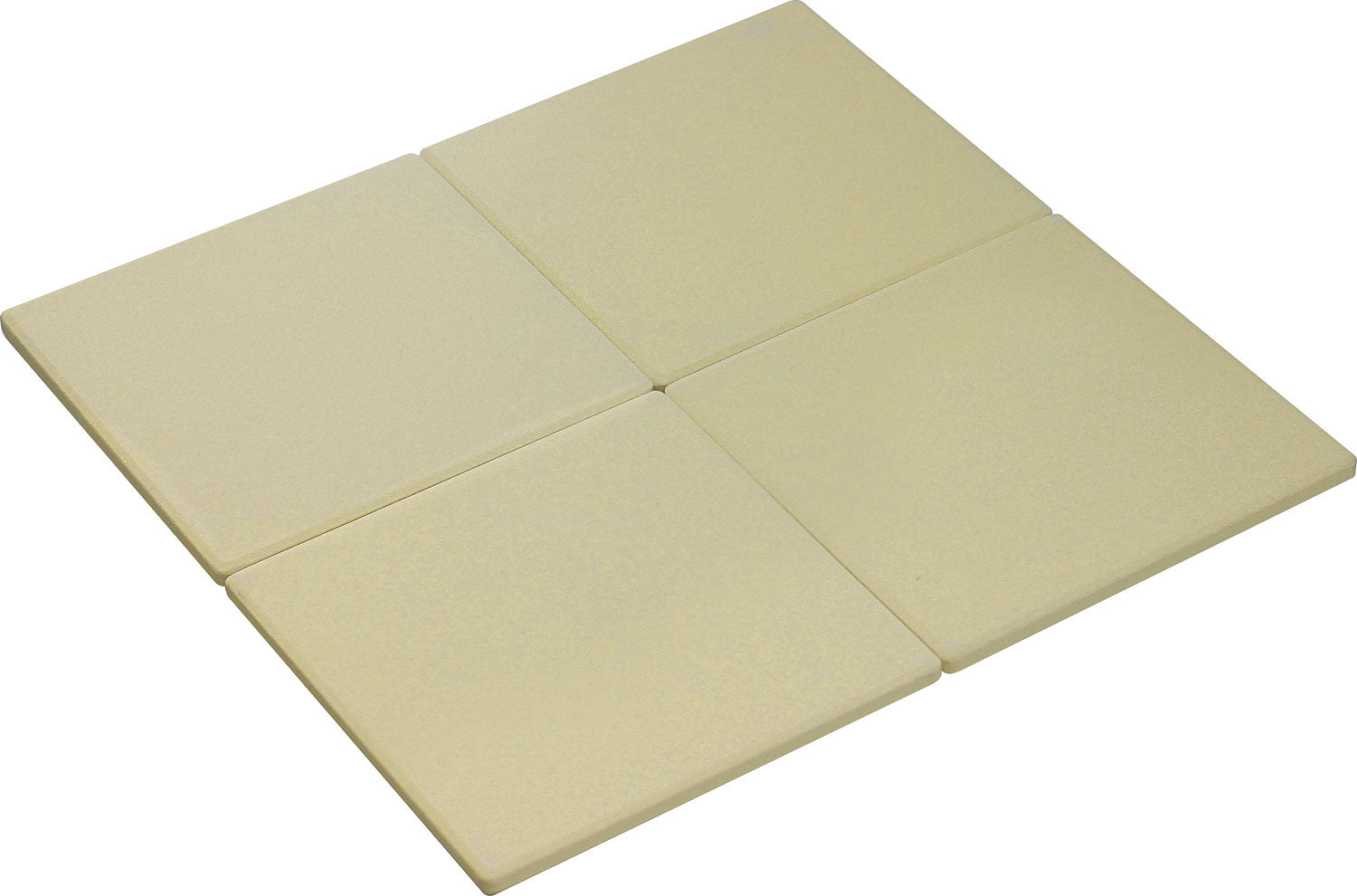 Pizzastein 4-delers sett i cordierit 19x19 cm forfra
