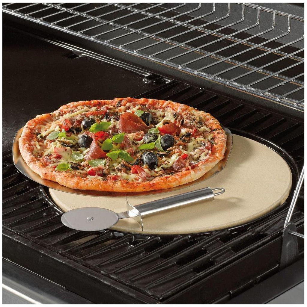Pizzastein Culinary Modular keramikk Ø 29 cm med deighjul detalj