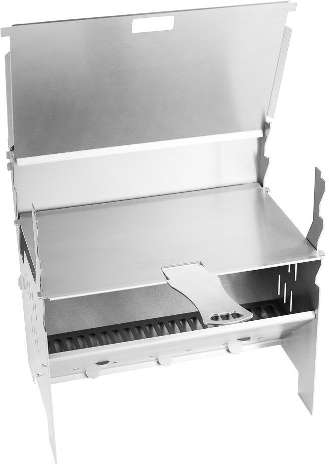 Plancha grillplate i rustfritt stål 269x161 mm - FENNEK detalj