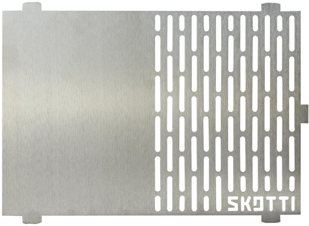 Plancha grillplate i rustfritt stål for grill - Skotti forfra