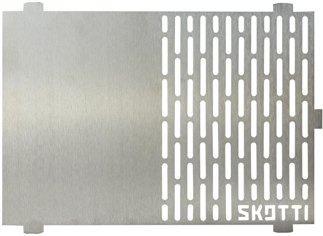 Plancha grillplate i rustfritt stål for grill - Skotti forfra
