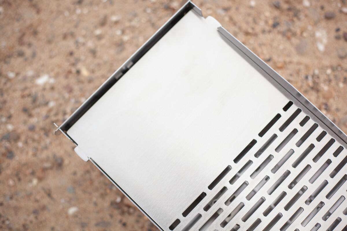 Plancha grillplate i rustfritt stål for grill - Skotti detalj