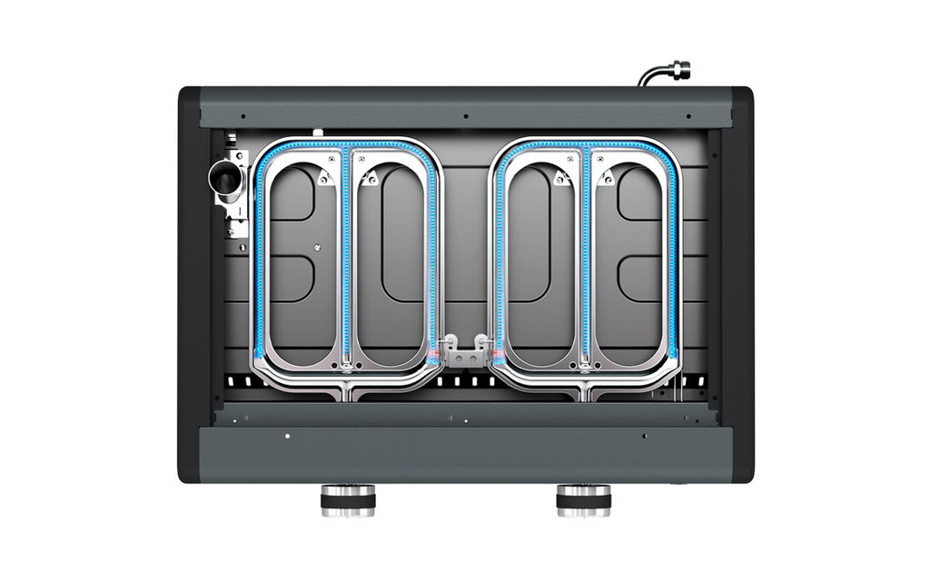Oversikt over Plancha Sigma 2 Cook gassgrill 6 kW med lokk på campingplass