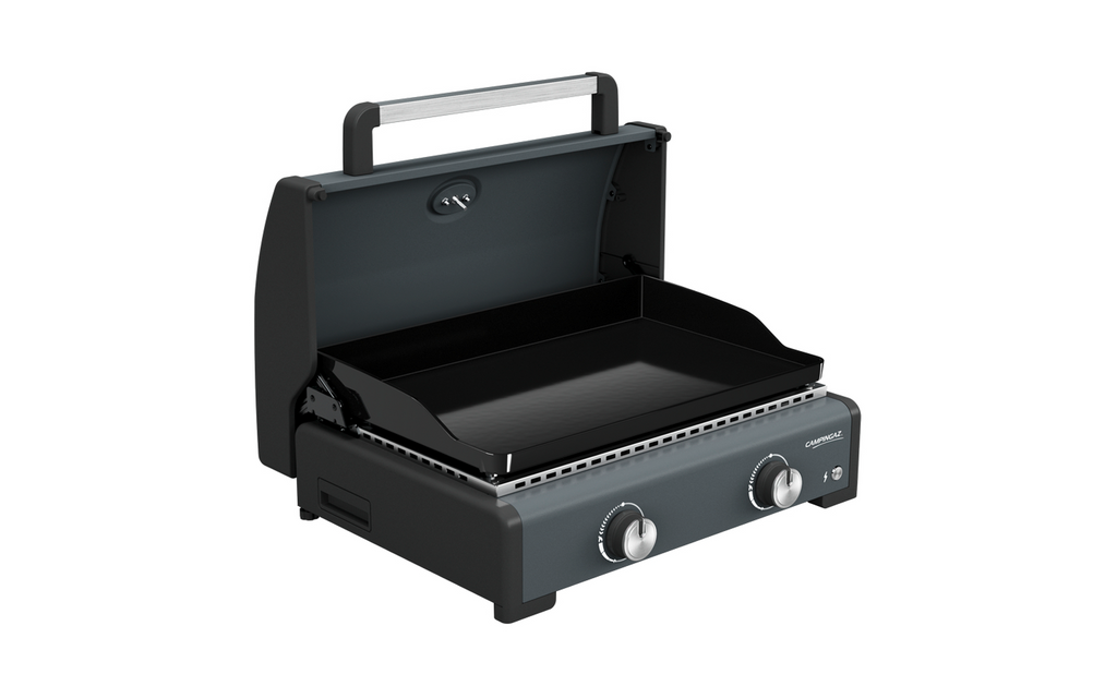 Sideprofil av Plancha Sigma 2 Cook gassgrill 6 kW med lokk