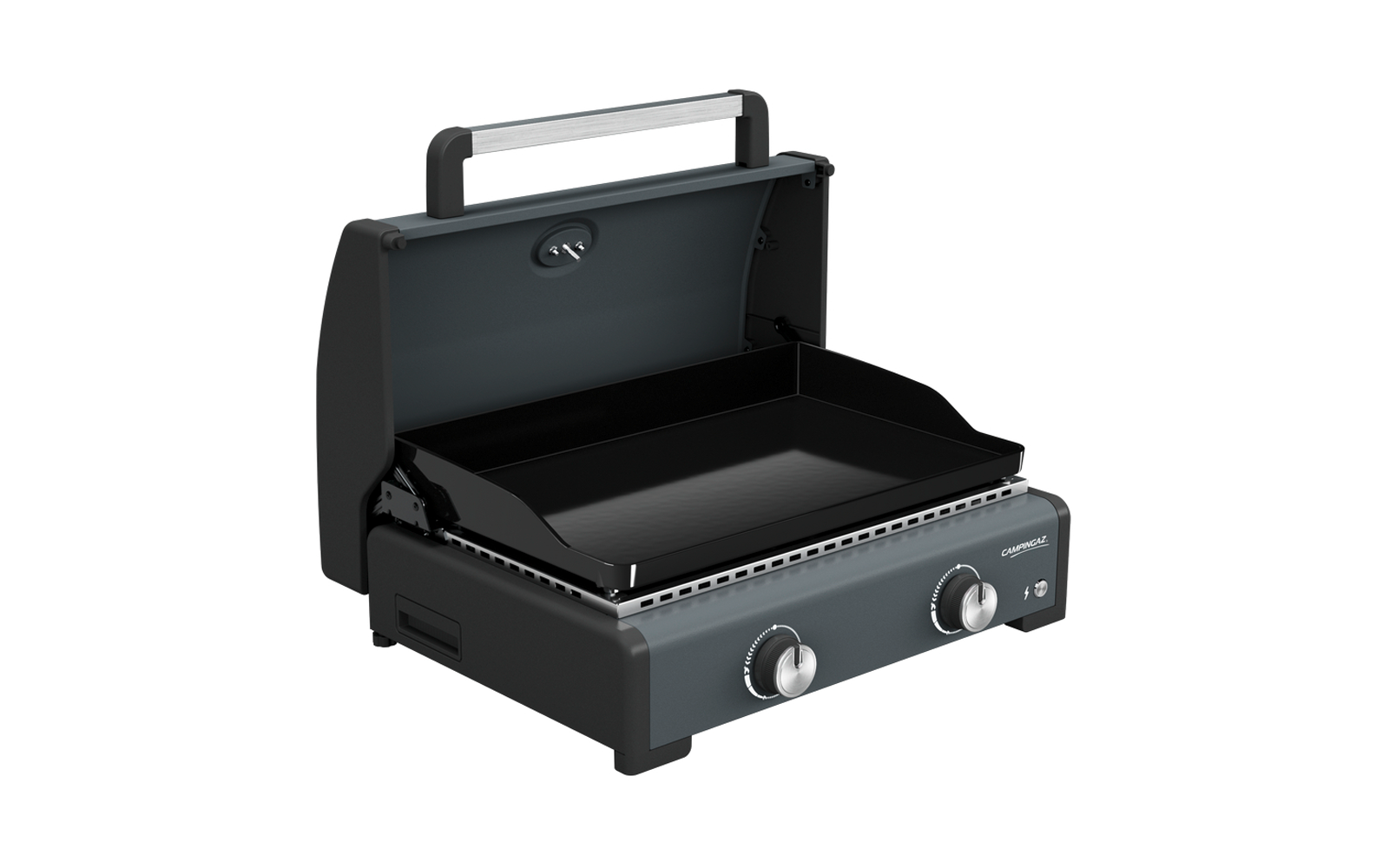 Sideprofil av Plancha Sigma 2 Cook gassgrill 6 kW med lokk