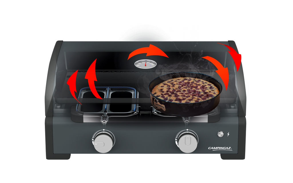 Plancha Sigma 2 Cook gassgrill 6 kW med lokk med tenningsknapp