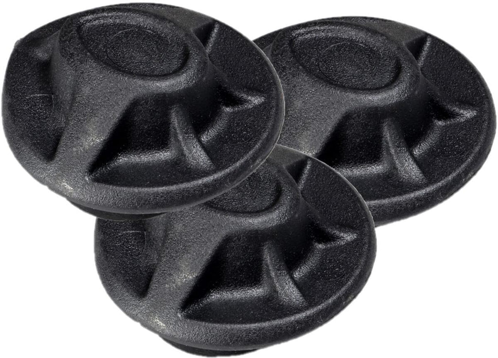 Plastføtter for trebent krakk Comfort 2025+, 3-pack forfra
