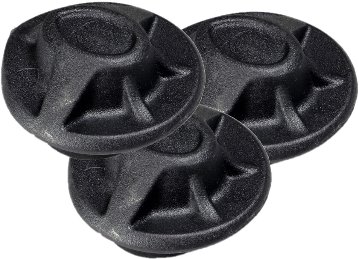 Plastføtter for trebent krakk Comfort 2025+, 3-pack forfra