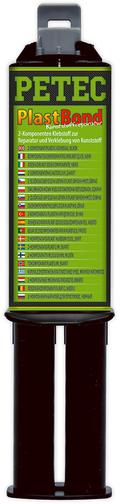 Plastlim 2K PlastBond 24 ml dobbeltsprøyte - Petec for plastreparasjoner forfra