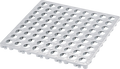 Plastrist grå 49,5 x 49,5 cm, polypropylen for fortelt forfra