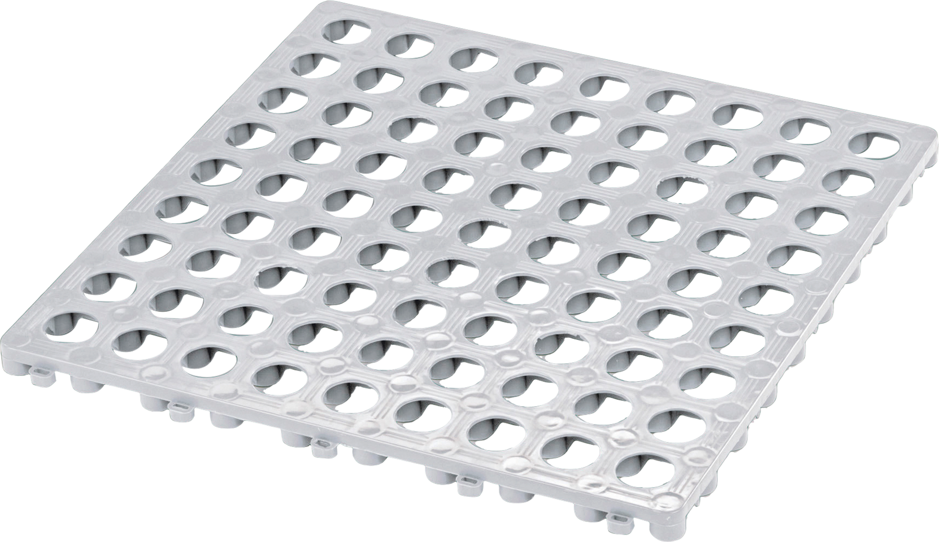 Plastrist grå 49,5 x 49,5 cm, polypropylen for fortelt forfra