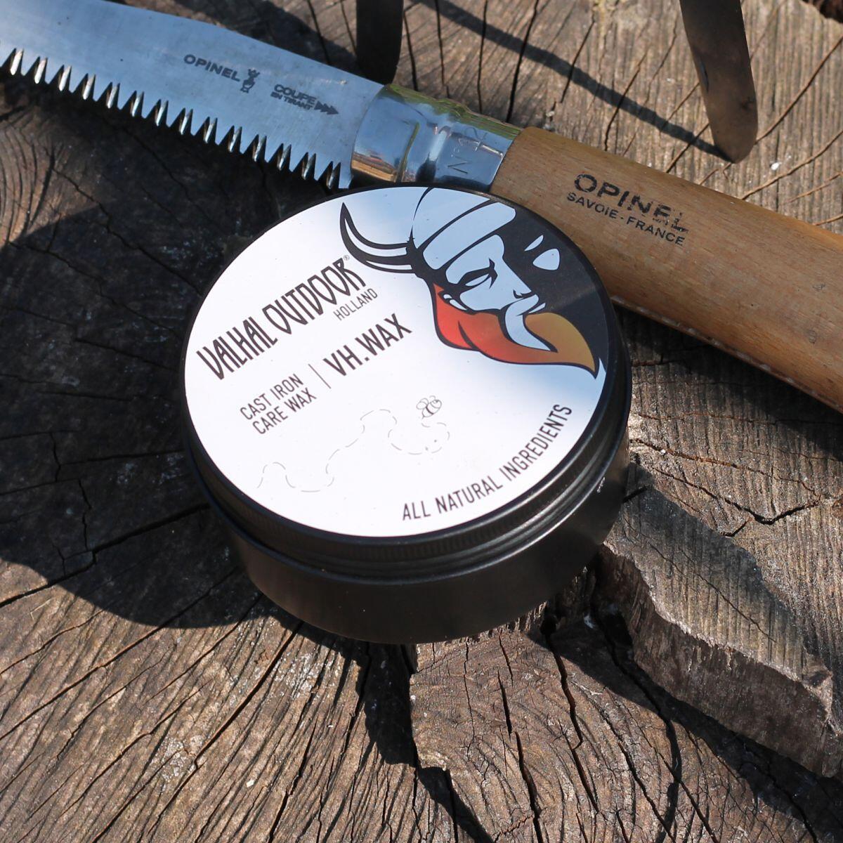Detaljbilde av Pleiervoks for støpejern 125 g naturlige ingredienser - Valhal Outdoor