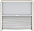 Plisségardin Remiflair IV Kombi for aluminiumsvinduer 542x464 mm grå front
