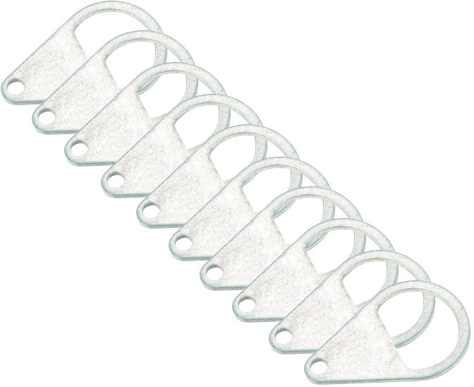 Pluggfeste i aluminium for bardun og stormline, 10-pakk sett